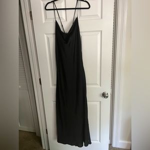 Show Me Your Mumu Tuscany Maxi Slip Dress. Black Satin. Sz XXL. Worn once